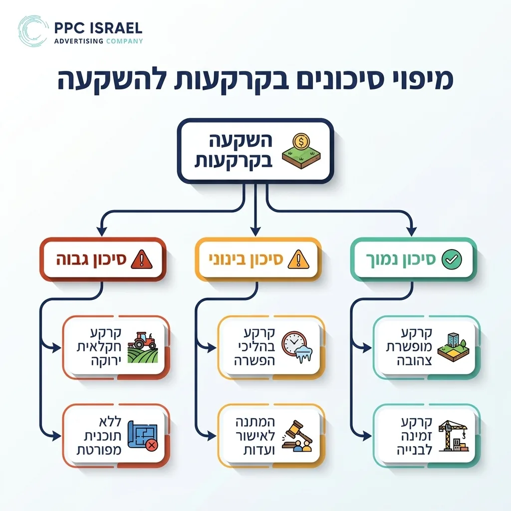 אינפוגרפיקה — מיפוי סיכונים בקרקעות להשקעה: השקעה בקרקעות